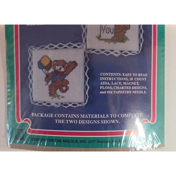 Designs For The Needle Magnets Cross Stitch Kit #2028 Bears Lois Thompson - Picture 4 of 5